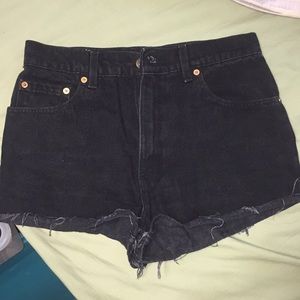 Levi’s Black High-Waisted Cutoffs